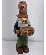 Large Mountain Hillbilly with Moonshine Barrel - Carved Caricature - $59.00