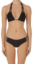 Mikoh Swim Night Black Nalu Metal Ring Triangle Bikini Top (M) Nwt $124 - £49.49 GBP