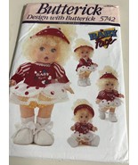 Butterick 5742 Sewing Pattern Baby Face 13" Doll Clothes Transfer - $13.86