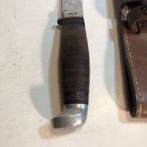 Vintage Case XX USA  Fixed Blade Hunting Knife w/ Leather Sheath - £51.45 GBP