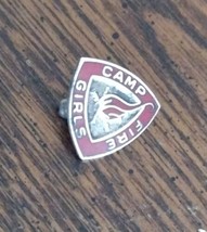 Early 1900s Camp Fire Girls Sterling 925 Enamel Pin Maine Pre Girl Scouts - £21.92 GBP