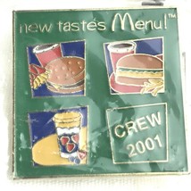 McDonald&#39;s New Taste Crew 2001 Vintage Pin in Original Package - £9.42 GBP
