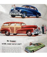 1947 Pontiac Torpedo &amp; Streamliner Advertisement Wood Station Wagon DWJJ22 - $760.08 MXN