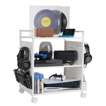 White Video Game Storage Rack for PS5 Xbox Console &amp; Control Organizer S... - $67.52
