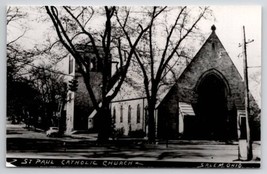 Salem OH St Paul Catholic Church RPPC Real Photo Postcard X23 - £6.22 GBP