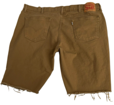 LEVIS MENS 511 DARK TAN CUT OFF Fringe/TATTERED SHORTS SIZE 42 (Actual 40) - $493.19 MXN