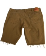 LEVIS MENS 511 DARK TAN CUT OFF Fringe/TATTERED SHORTS SIZE 42 (Actual 40) - $37.33 CAD
