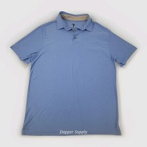 AndersonOrd Golf Polo Shirt L Blue Performance Stretch Polyester Athleti... - $25.73