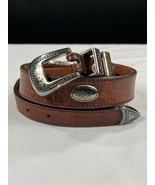 Vintage Greg Norman SKU 7851 Brown Leather Western Belt - $14.94