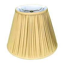 Royal Designs Deep Empire Gather Pleat Basic Lamp Shade, Antique Gold, 6 x 12 x  - $59.35+