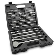 RENYU 17Pcs Rotary Hammer Drill Bits and Chisel Sets, SDS Plus Carbide, 17 - £23.90 GBP