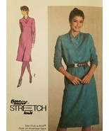 1980s Pullover Stretch Knit Dress Sew Pattern Simplicity Miss 9633 Sz K ... - £3.93 GBP