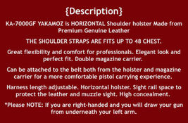 Fits Canik TP Elite SC 9mm 3.60”BBL Leather Shoulder Holster Double Mag #1536# R image 10