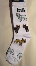 Adult Medium French Bulldog Dog Breed Poses Footwear Dog Socks 6-11 - £9.48 GBP