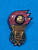 RARE N.KOREA PIN BADGE VOLLEY FEDERATION OLD BRASS PIN - £14.09 GBP