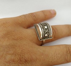 Moroccan Ring Silver Pyramid Vintage Berber Tuareg Rings Handmade Ethnic... - $40.00