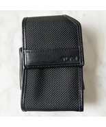 Vintage Tumi Flip Phone Case Black Leather/Nylon Magnetic Closure Belt Clip - $53.29 CAD