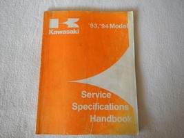 1993 1994 93 94 ALL MODELS KAWASAKI SERVICE SPECS SPECIFICATIONS HANDBOOK - $18.70