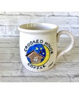 Crooked House Coffee Mug Crescent Moon Stoneware Vintage Crazing Discolo... - €6,85 EUR