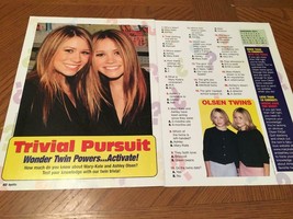 Mary Kate Olsen Ashley Olsen teen magazine poster clipping pop quiz Ignite - £1.96 GBP