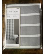 Allen Roth Woven Shower Curtain - 70”x72” Grey Stripe - $11.88