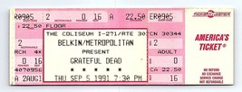 Grateful Morti Untorn Concerto Ticket Stub Settembre 5 1991 Cleveland Ohio - $59.39