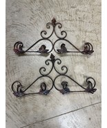 pair Metal Wall Decoration Wrought Iron Wall Decor Art Scroll each are 2... - £50.73 GBP
