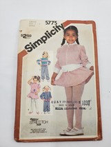 Simplicity 5775 Sewing Pattern Girls Pants Mini Skirt Panties &amp; Top Cut ... - $7.88
