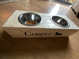 Hand Crafted Personalised Pet Bowl feeder. - $38.64