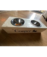 Hand Crafted Personalised Pet Bowl feeder. - $708.58 MXN