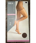 Silk Impressions ~ 2 Pair Women&#39;s Pantyhose Coffee Bean 20 Denier Sheer ~ L - $14.88 CAD