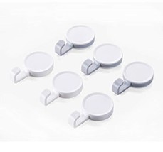 6pcs ABS Door Wall Sticky Hooks Dependable Power Suction Hook Suction Cu... - £11.62 GBP