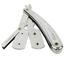 Parker Safety Razor SR1 Stainless Straight Edge Barber Razor &amp; 5 Blades - £22.85 GBP