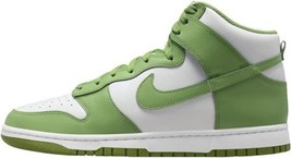 Nike Mens Dunk High Retro Basketball Sneakers Size-11,White/White/Chlorophyll - £99.57 GBP