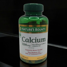 Nature&#39;s Bounty Calcium Plus Vitamin D3 1200Mg 120 Softgels Bone Health EXP 7/27 - $13.57