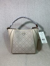 NEW Tory Burch Mcgraw Ivory T Monogram Small Bucket Bag $398 - £311.91 GBP