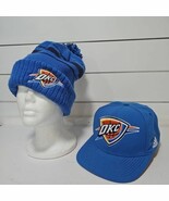 Oklahoma City Thunder OKC Hat &amp; Beanie Cap Adidas Blue Set Of 2 - $24.70
