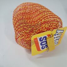 Vintage SOS Tuffy Dishwashing Pad Sponge ORANGE YELLOW 1994 scouring dishes - $48.00