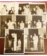 Vintage 1940&#39;s set of 8 Photo Wedding bride groom cake Friends 8x10 - £46.98 GBP