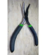 Small 4 3/4&quot; Bent &amp; Long NEEDLE NOSE PLIERS w/ sPriNG Mechanism bEnD wir... - £18.07 GBP