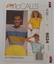 Ez Mccalls Pattern #9524 Vtg 80&#39;S Boxy Dolman Sleeveless Pullover Top Uncut 1985 - £6.33 GBP