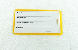 Bright Yellow Luggage Tag, ID Window, No Strap, #5385 - $4.85