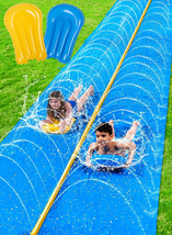 Huge Water Slide, 30Ft X 6Ft Heavy Duty Lawn Water Slip with Built-In Sp - $128.52 CAD