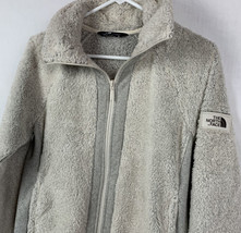 The North Face Jacket Fleece Sweater Light Gray Full Zip Soft Fuzzy Womens Small - £32.06 GBP