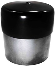 1 Black Cap 3&quot; diameter X 2&quot; tall rOund sHiNy Vinyl pipe flexible cover ... - $23.11