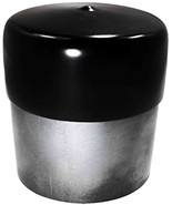 1 Black Cap 3&quot; diameter X 2&quot; tall rOund sHiNy Vinyl pipe flexible cover ... - $23.11