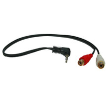 1/8&quot; Male Stereo Y Cable Right Angle 3.5Mm To Dual 2 Rca F Female Adapte... - £13.42 GBP