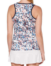 Pga Tour Womens Confetti Printed Racerback Tank Top,Brilliant White Size X-Small - £47.14 GBP
