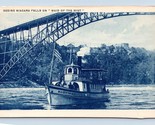 Maid of the Mist Steamer &amp; Steel Arch Bridge Niagara Falls NY UNP Linen ... - £3.85 GBP