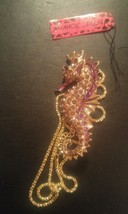 New Betsey Johnson Necklace Brooch Pin Seahorse - £19.74 GBP